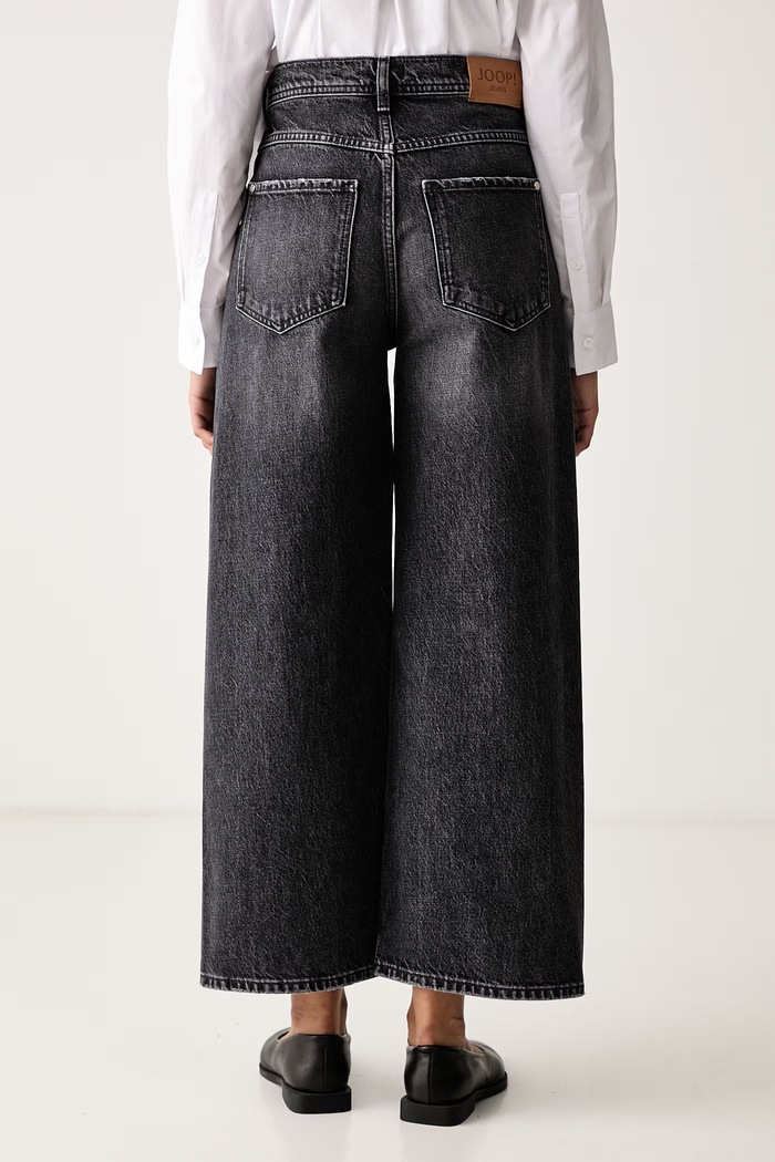 Odzież Joop! Jeansy wide leg damskie 30105312 szary