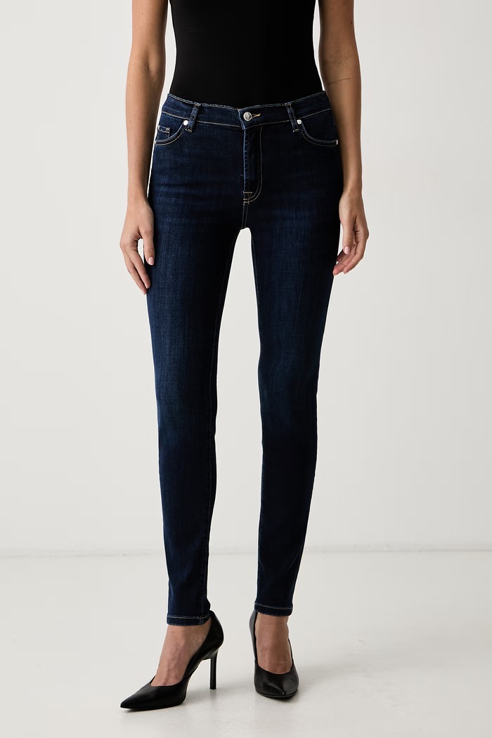 Joop! jeansy skinny damskie granatowy 30105297