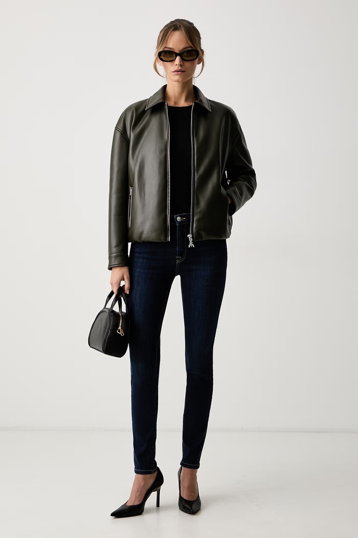 Joop! jeansy skinny damskie 30105297 granatowy AW26