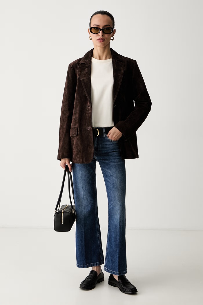 Joop! jeansy bootcut damskie 30104373 granatowy AW26