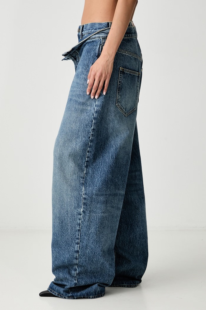 Τζιν relaxed fit γυναικεία The Attico 261WCP00322DDD122AA μπλε