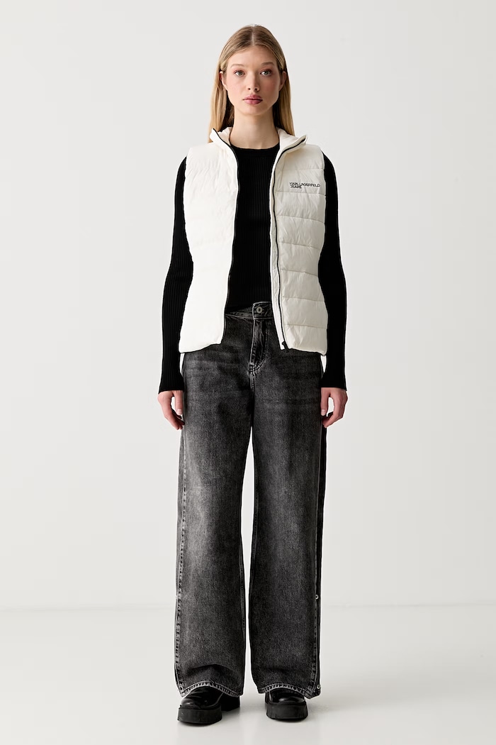 Karl Lagerfeld Jeans wide leg Γυναικεία B3W10070 γκρί AW26