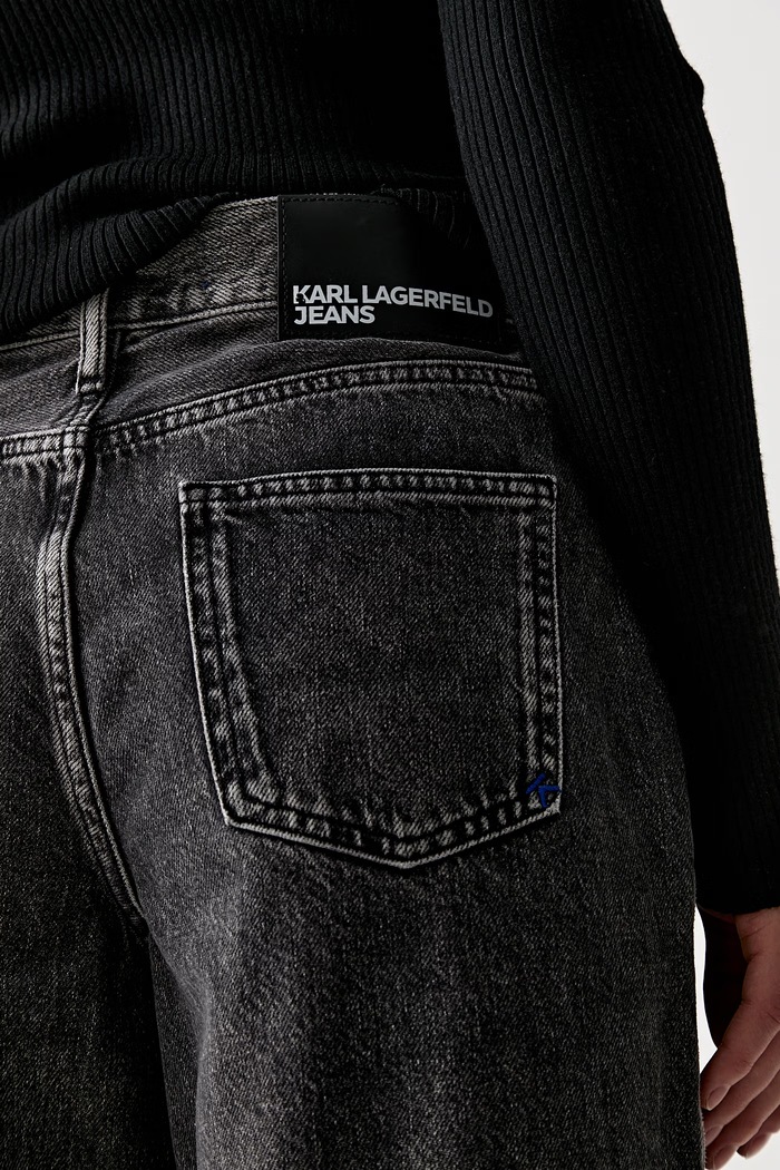 Karl Lagerfeld Jeans wide leg Γυναικεία γκρί B3W10070