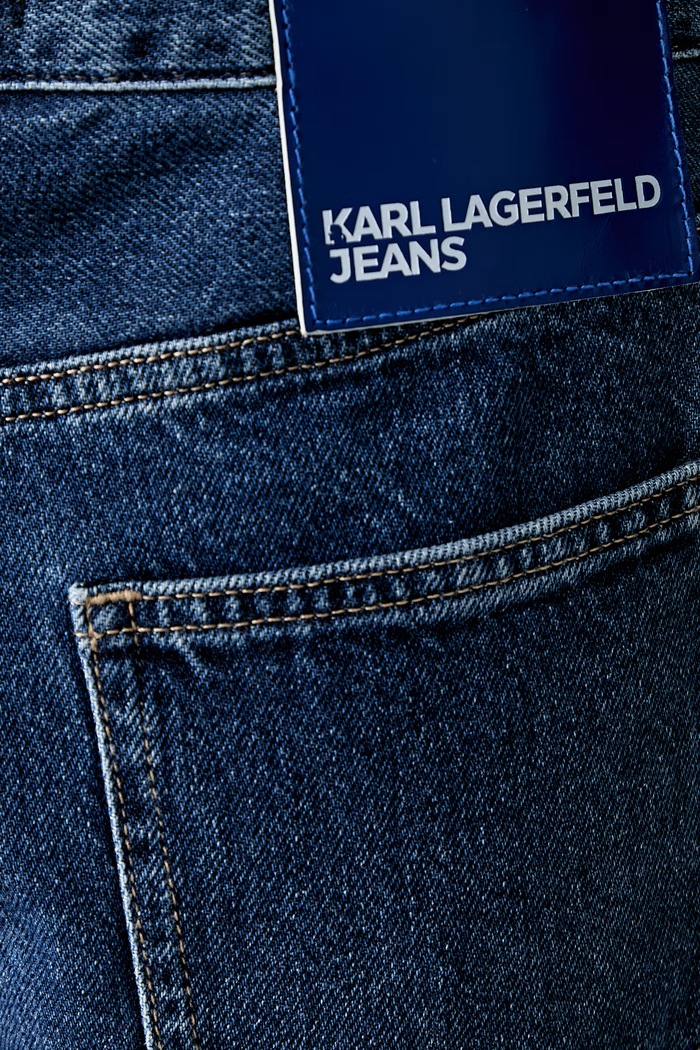Karl Lagerfeld Jeans jeansy wide leg damskie niebieski B3W10067