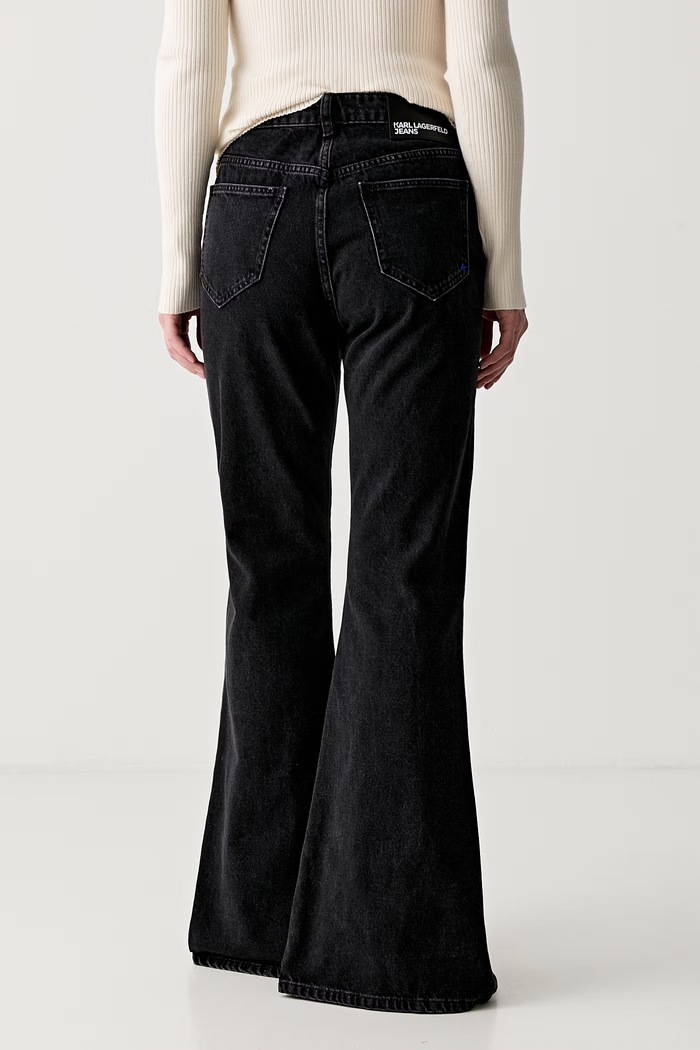 Odzież Karl Lagerfeld Jeans jeansy flare damskie B3W10063 czarny