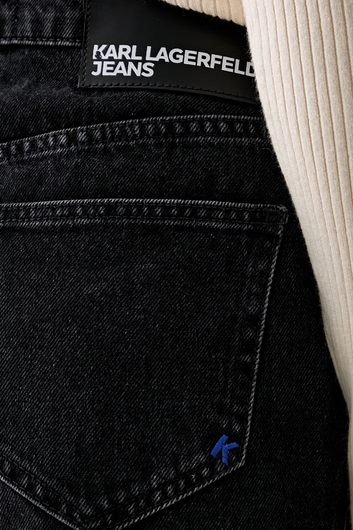 Karl Lagerfeld Jeans jeansy flare damskie czarny B3W10063