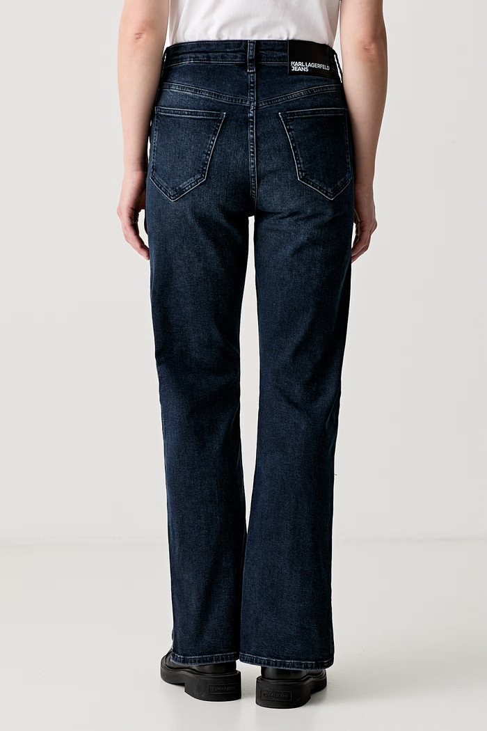 Odzież Karl Lagerfeld Jeans jeansy straight damskie B3W10042 granatowy