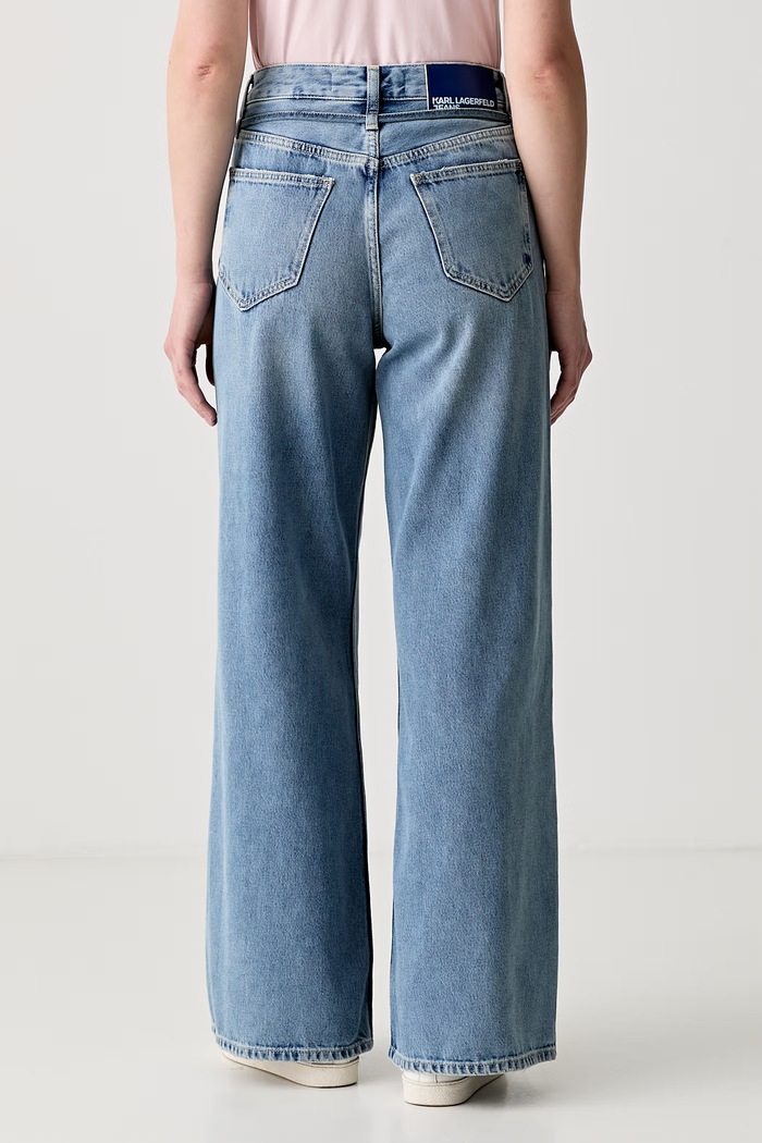Odzież Karl Lagerfeld Jeans jeansy relaxed fit damskie B3W10035 niebieski
