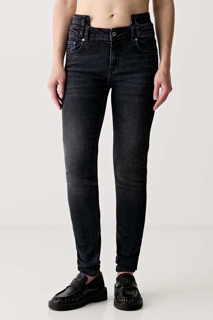 Karl Lagerfeld Jeans jeansy skinny damskie czarny B3W10011
