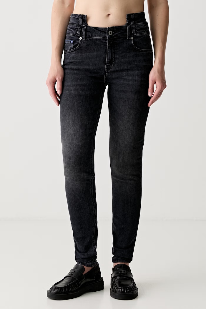 Karl Lagerfeld Jeans jeansy skinny damskie czarny B3W10011