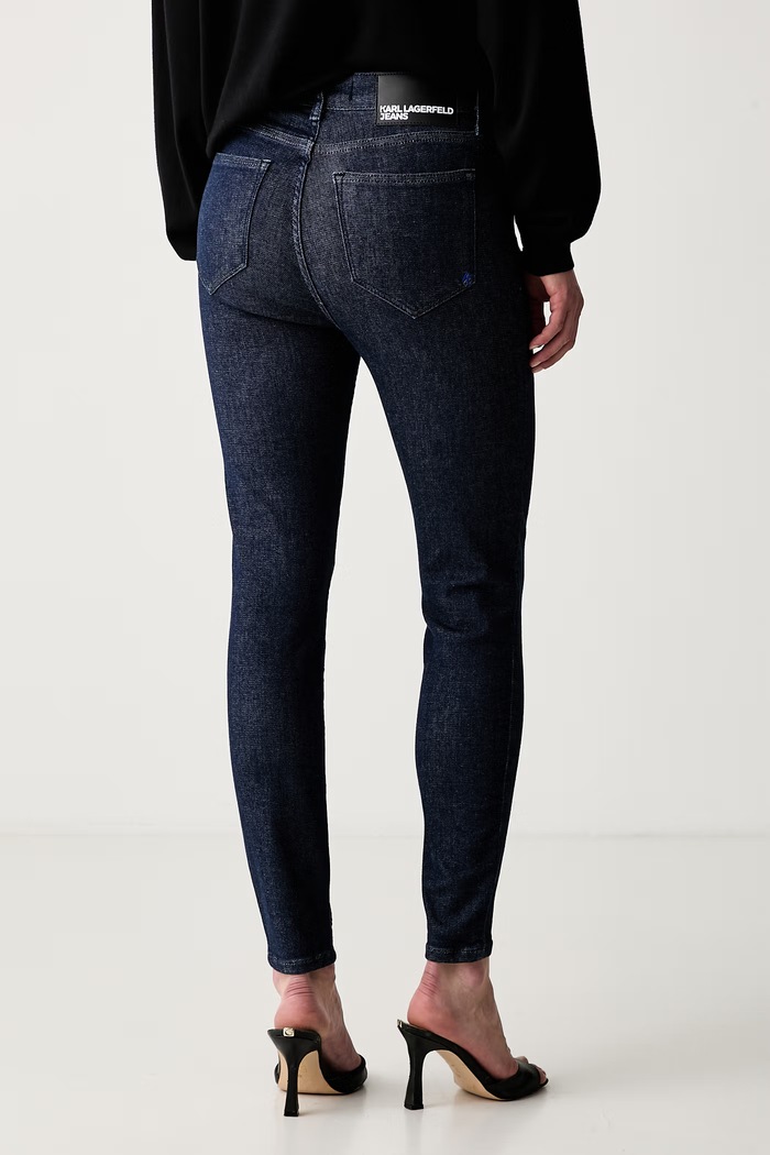 Odjeća Karl Lagerfeld Jeans skinny traperice za žene B3W10010 mornarsko plava
