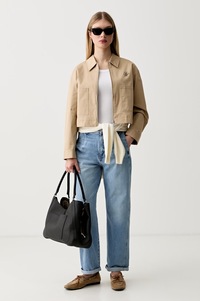 Mos Mosh jeansy barrel damskie Sandie 180030 niebieski AW26