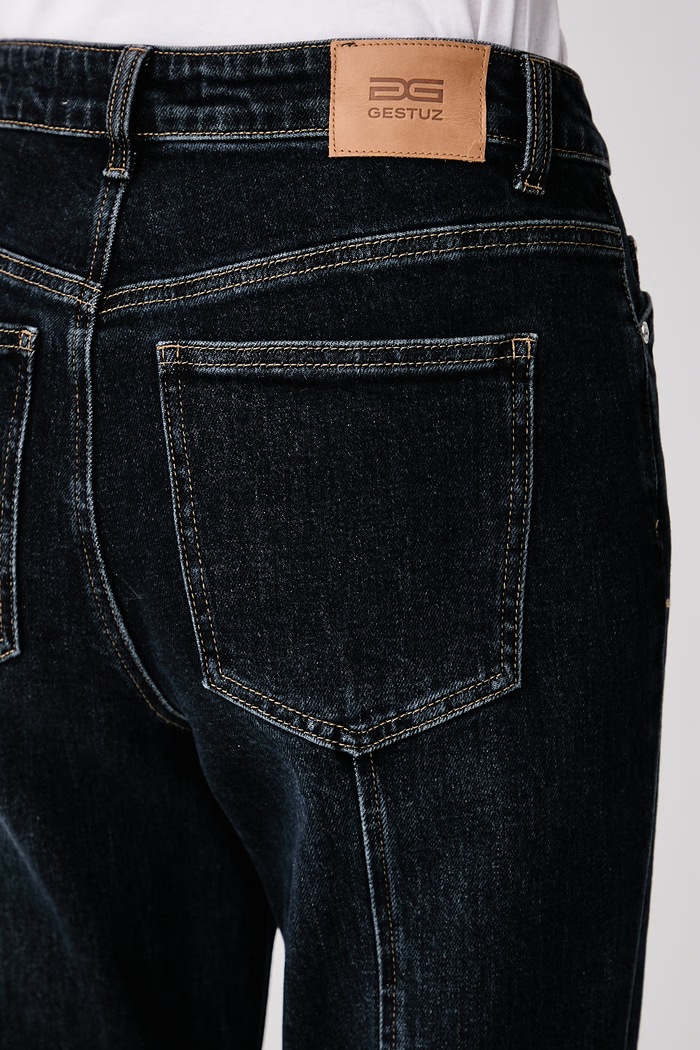 Jeansy slim fit damskie GZrosaly Gestuz 10911536 granatowy