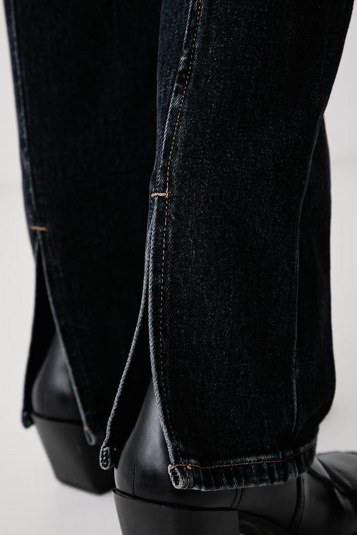 Jeansy slim fit damskie GZrosaly Gestuz granatowy 10911536