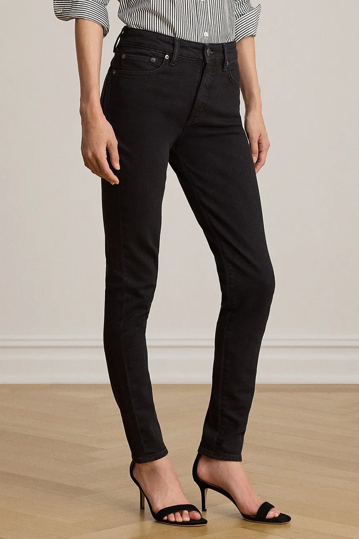 Lauren Ralph Lauren blugi skinny pentru femei negru 200B27740