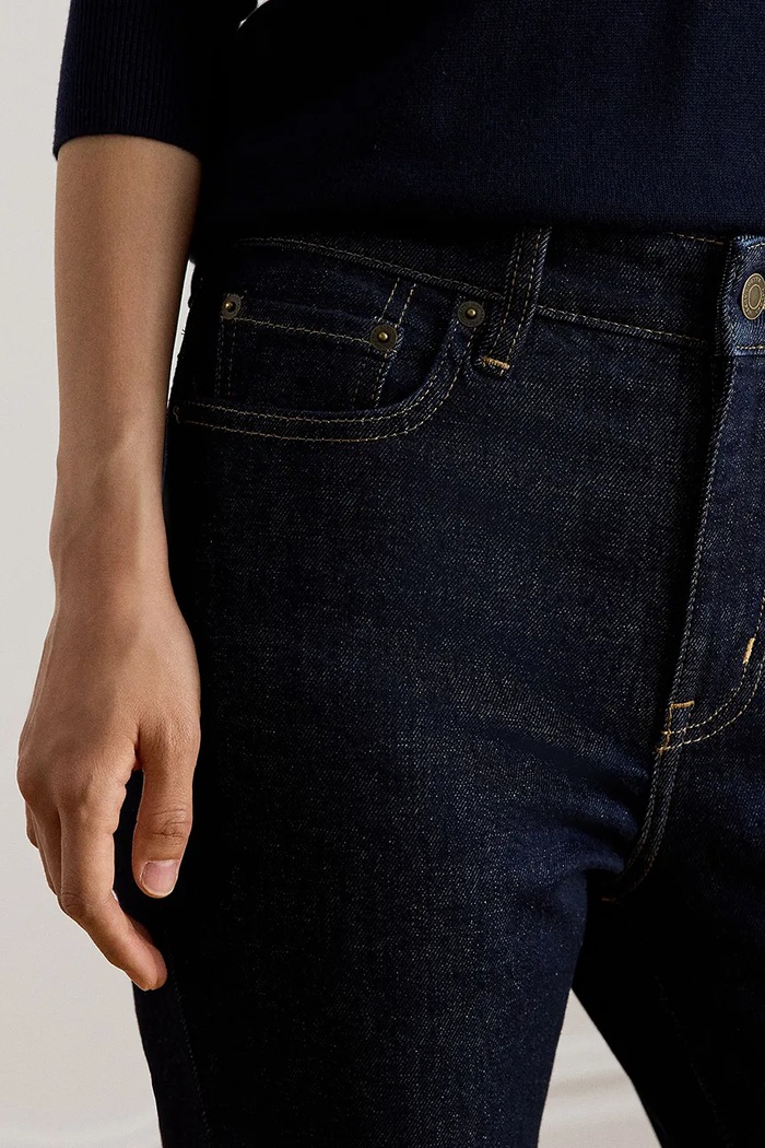 Lauren Ralph Lauren jeansy skinny damskie granatowy 200B20828