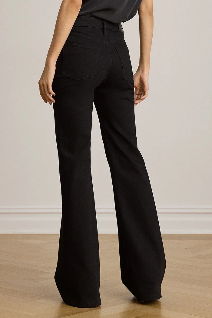 Lauren Ralph Lauren jeansy flare damskie 200P14148 czarny AW26