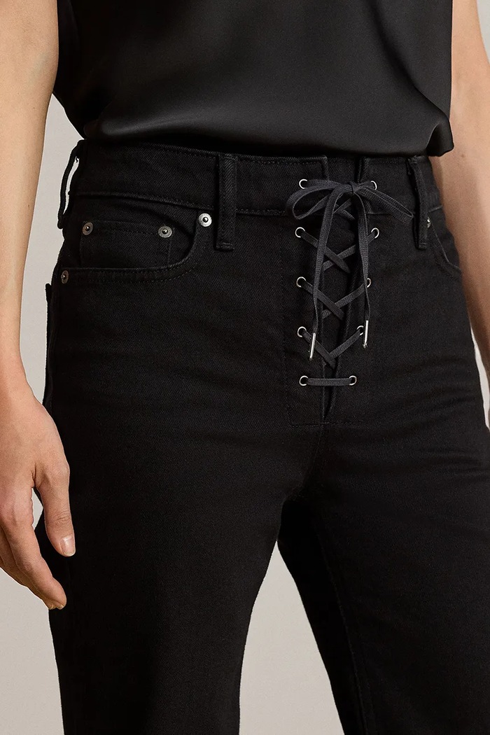 Lauren Ralph Lauren jeansy flare damskie czarny 200P14148