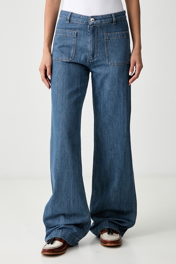 A.P.C. Victoria jeansy relaxed fit damskie niebieski COHPU.F09250