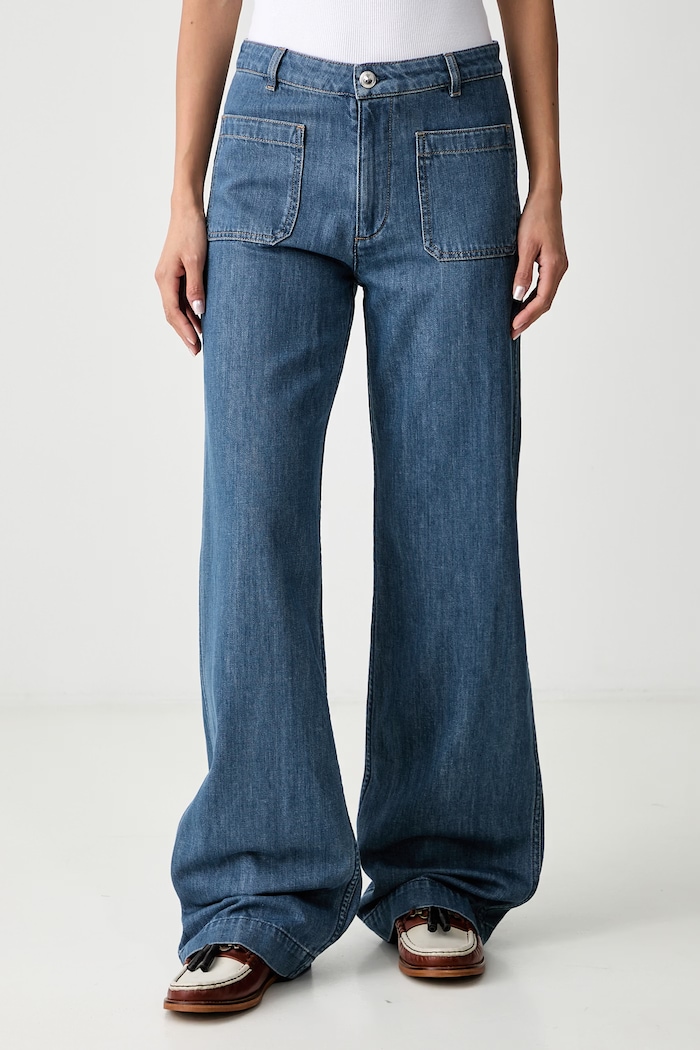 A.P.C. Victoria τζιν relaxed fit γυναικεία μπλε COHPU.F09250