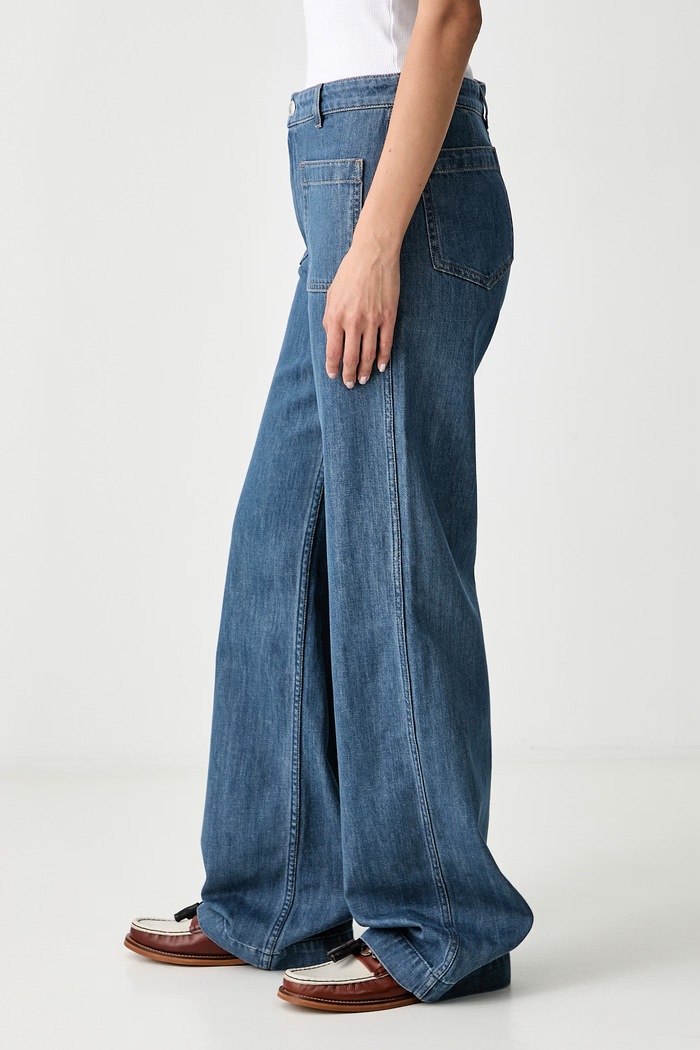 A.P.C. Victoria jeansy relaxed fit damskie niebieski COHPU.F09250
