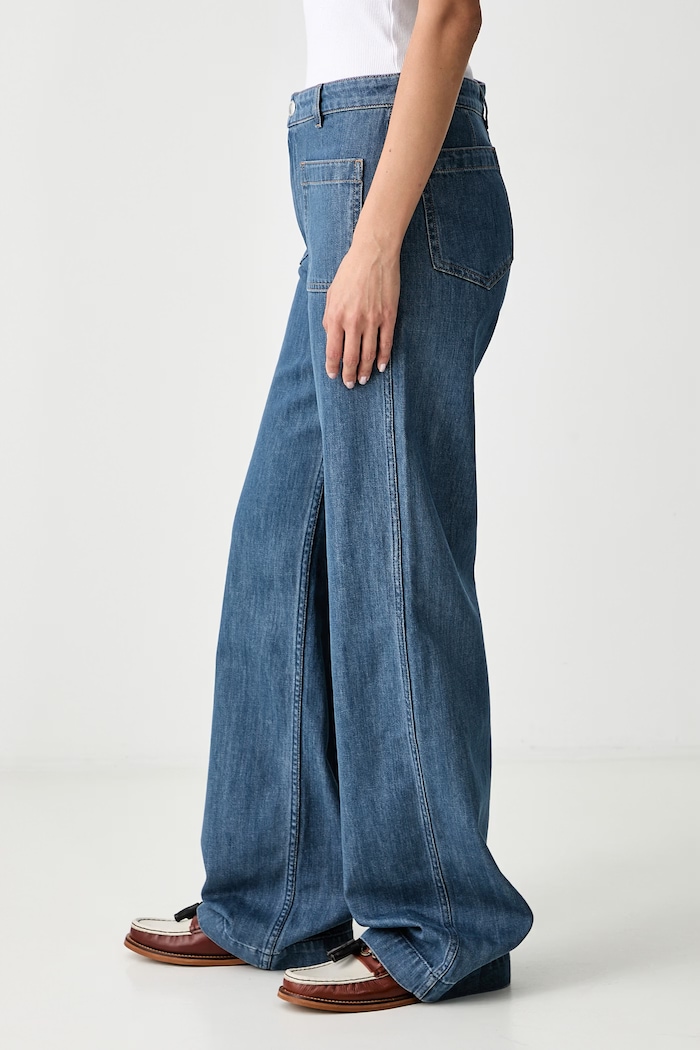 A.P.C. Victoria τζιν relaxed fit γυναικεία μπλε COHPU.F09250