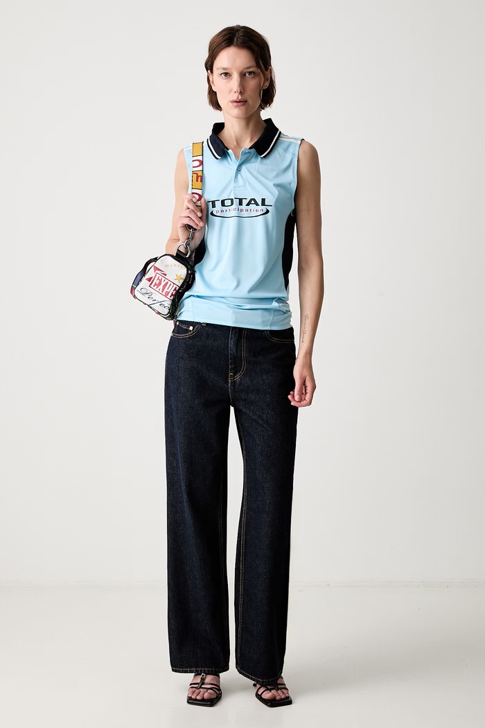 GANNI Izey jeansy straight damskie A1100075 niebieski