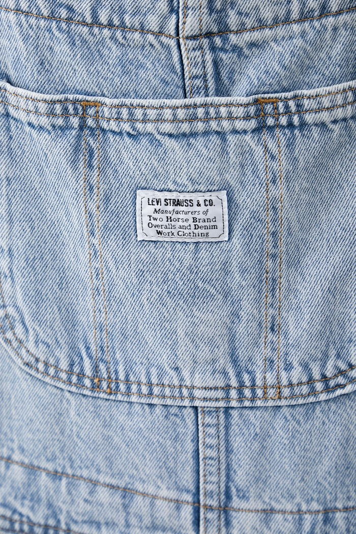 Levi's kavbojke z naramnicami denim ženske UTILITY OVERALL H226 008DD modra
