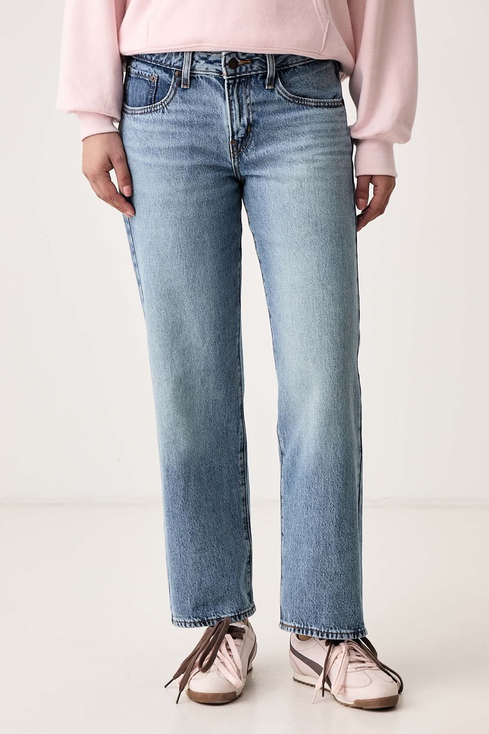 Levi's Jeansy straight damskie SUPERLOW STRAIGHT 0081X niebieski AW26