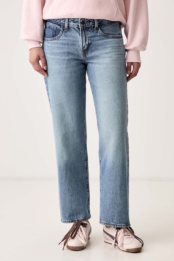 Levi's Jeansy straight damskie SUPERLOW STRAIGHT 0081X niebieski AW26