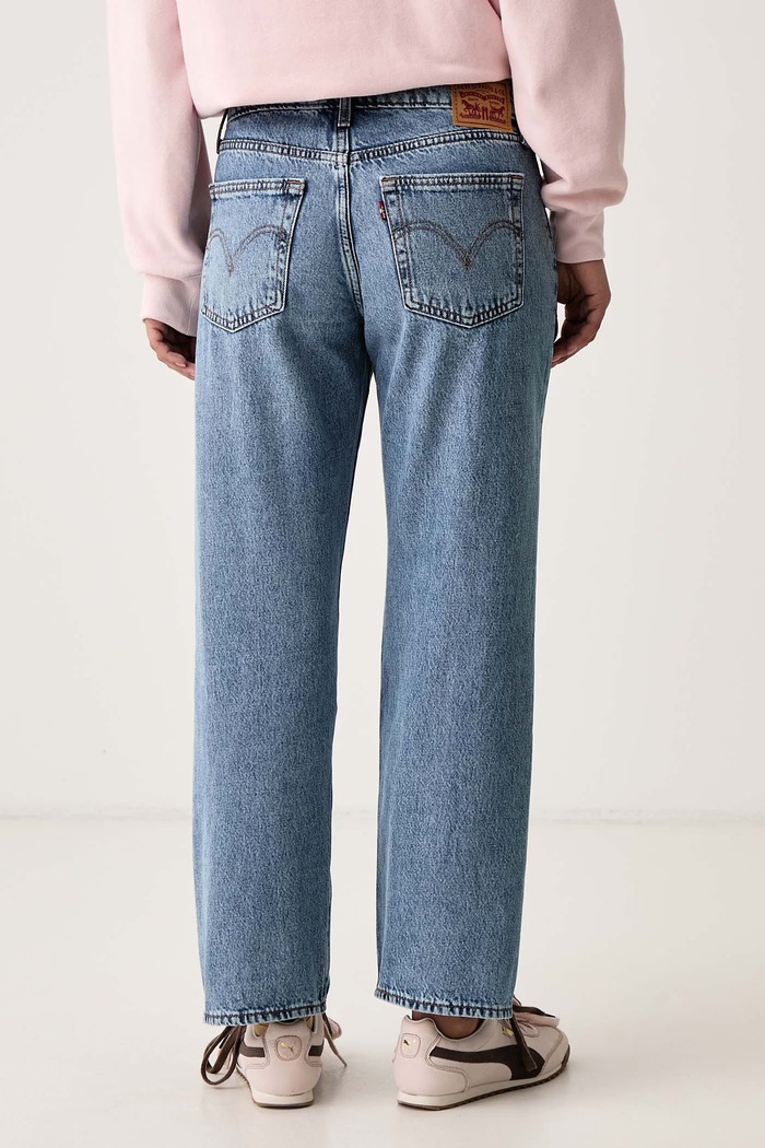 Odzież Levi's Jeansy straight damskie SUPERLOW STRAIGHT 0081X niebieski