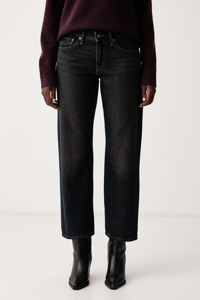 Levi's Rifle rovné dámske SUPERLOW STRAIGHT tmavomodrá 0081X