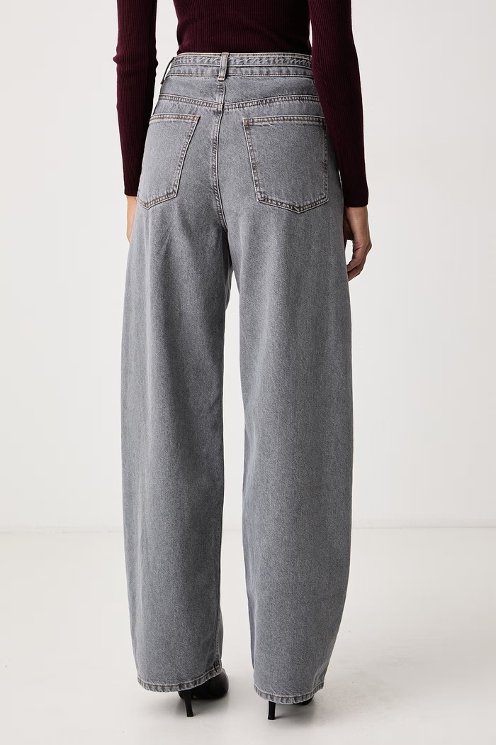 Ρούχα Twinset Τζιν wide leg γυναικεία 262TT2391 γκρί