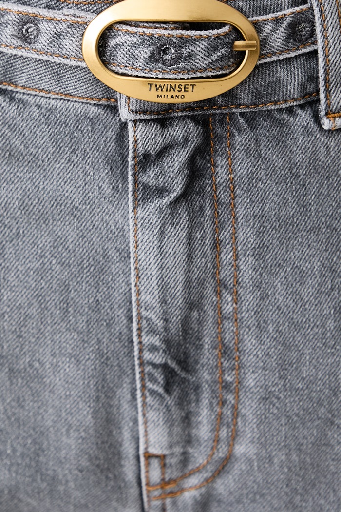 Τζιν wide leg γυναικεία Twinset 262TT2391 γκρί