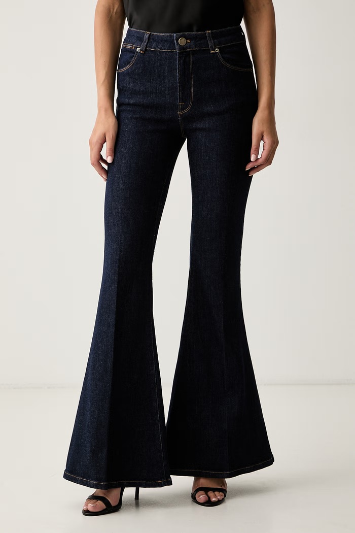 Twinset дънки flare дамски тъмносин 262TP2900