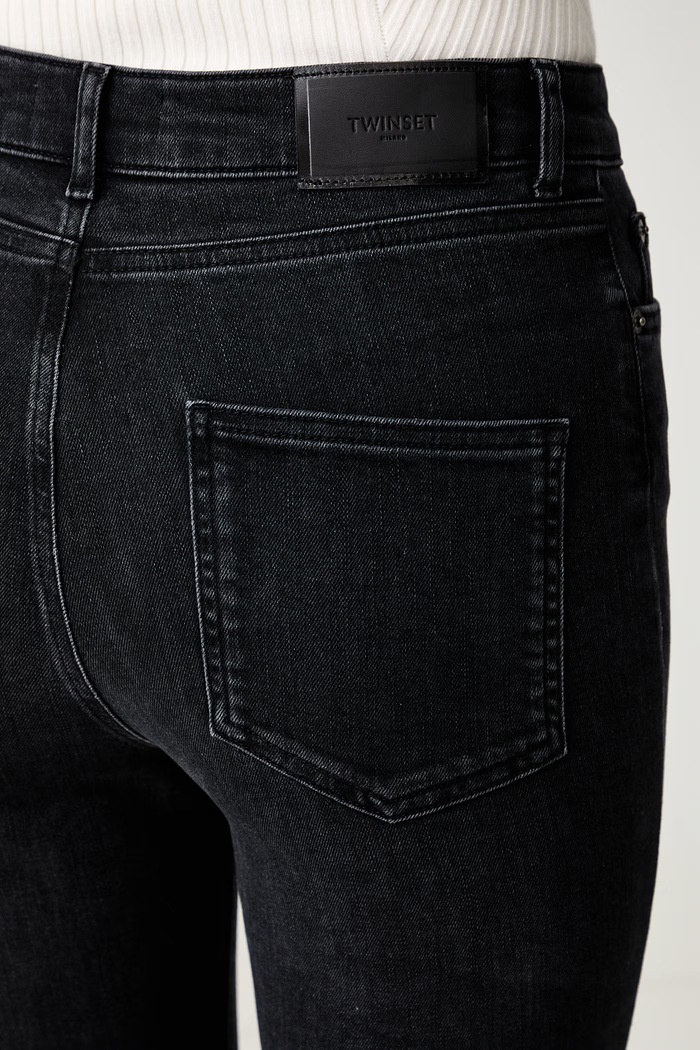 Twinset skinny traperice za žene crna 262TP2610