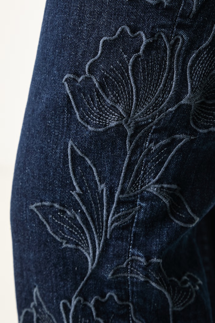 Jeansy flare damskie Hoss Intropia granatowy 8024259