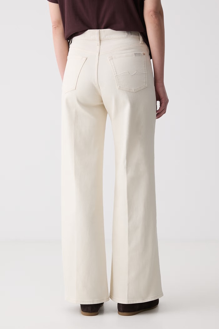 Odzież 7 FOR ALL MANKIND jeansy wide leg damskie 7U8E0G96 beżowy
