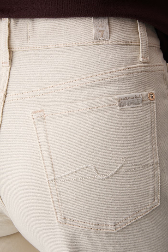 7 FOR ALL MANKIND jeansy wide leg damskie beżowy 7U8E0G96