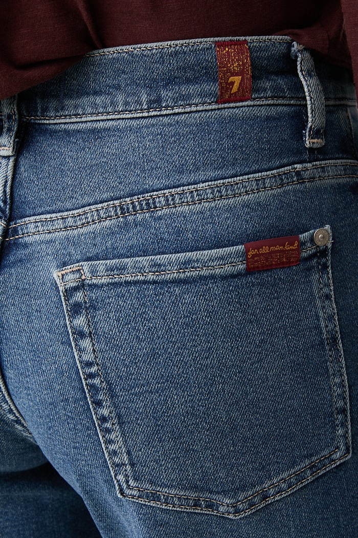 7 FOR ALL MANKIND jeansy straight damskie niebieski 7U4N0120