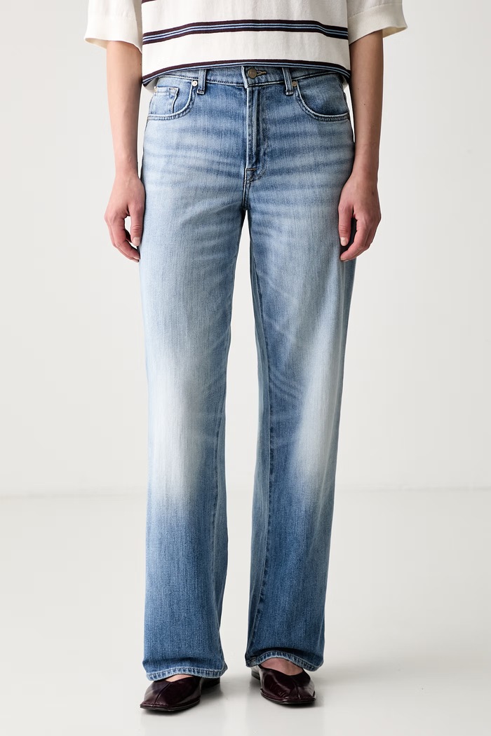 7 FOR ALL MANKIND jeansy straight damskie niebieski 7U4N0G87