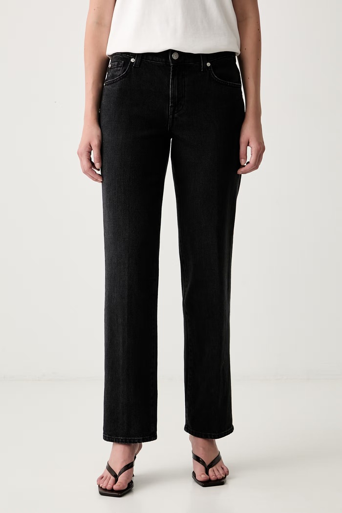 7 FOR ALL MANKIND jeansy straight damskie czarny 7UC90C31