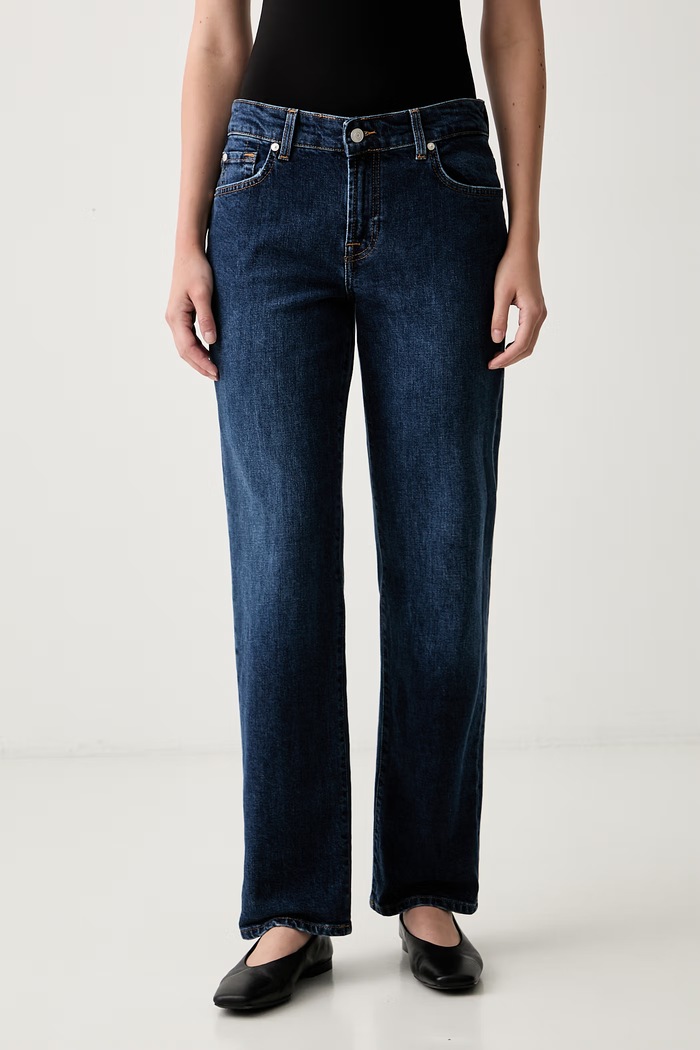 7 FOR ALL MANKIND jeansy straight damskie granatowy 7UC90B86