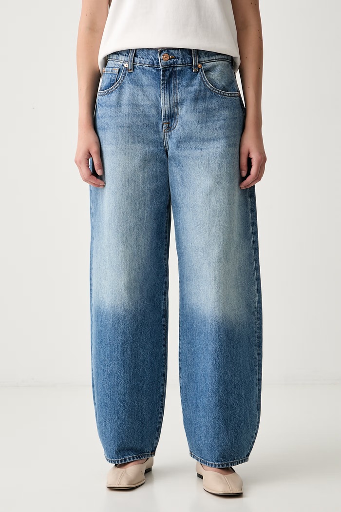 7 FOR ALL MANKIND jeansy relaxed fit damskie niebieski 7UF70E52