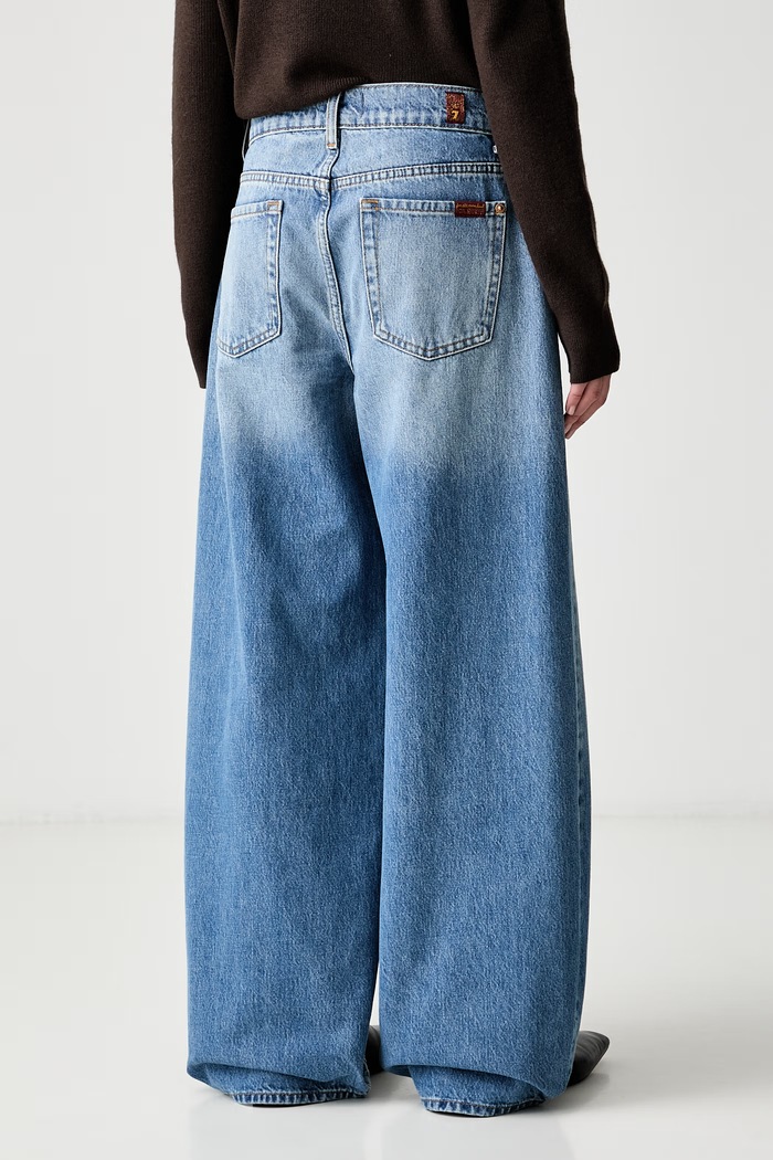 Odzież 7 FOR ALL MANKIND jeansy relaxed fit damskie 7UF70E52 niebieski