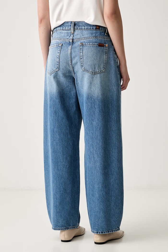 Odzież 7 FOR ALL MANKIND jeansy relaxed fit damskie 7UF70E52 niebieski