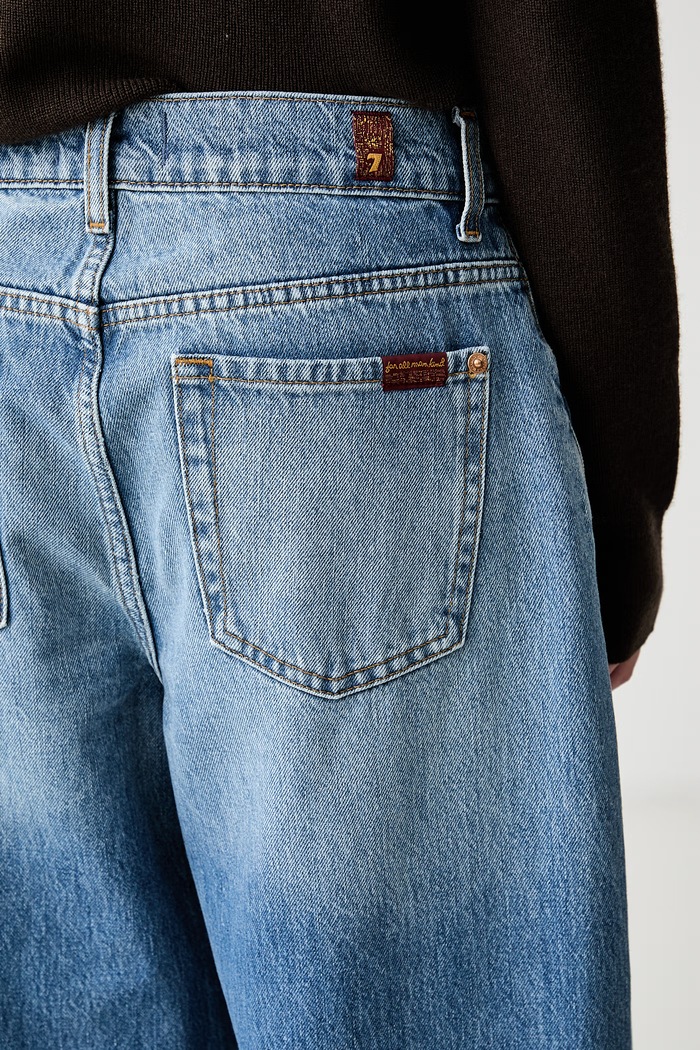 7 FOR ALL MANKIND jeansy relaxed fit damskie niebieski 7UF70E52