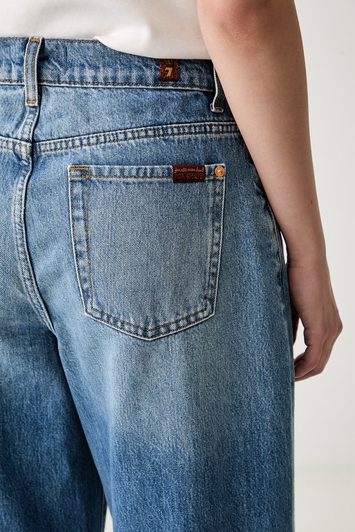 7 FOR ALL MANKIND jeansy relaxed fit damskie niebieski 7UF70E52