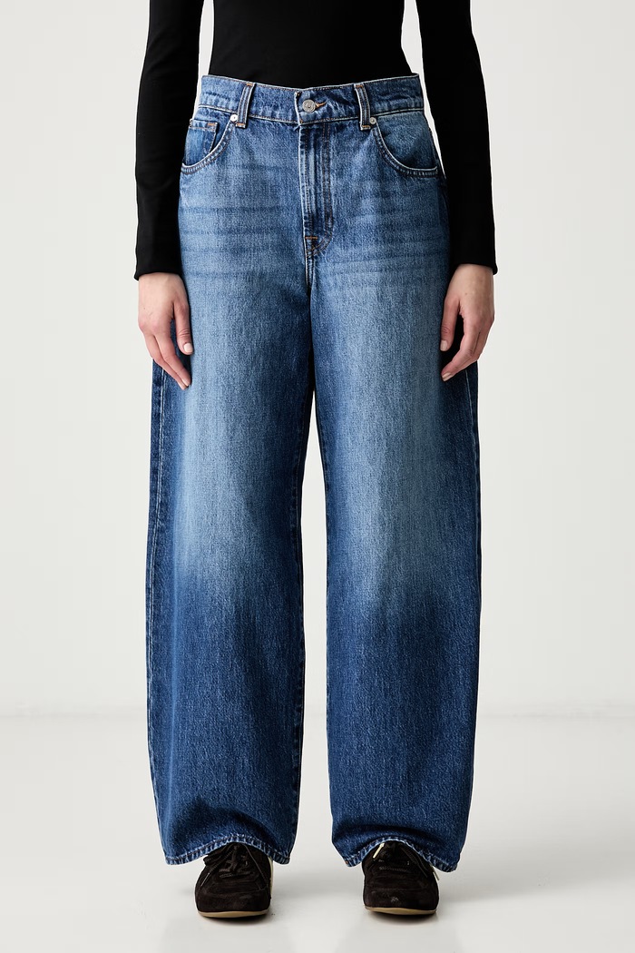 7 FOR ALL MANKIND jeansy relaxed fit damskie niebieski 7UF70E52