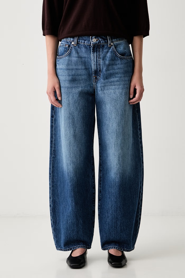 7 FOR ALL MANKIND jeansy relaxed fit damskie niebieski 7UF70E52